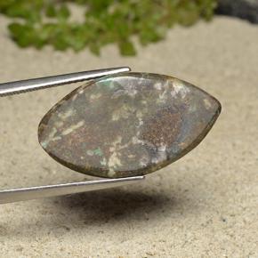 15.73캐럿 천연 다색 크리소콜라, 보석, 불투명체