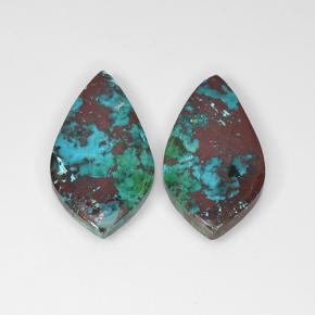 14.41캐럿 천연 멀티컬러 크리소콜라 보석, 멋진 모양, 23.8×12.9 mm, 불투명체