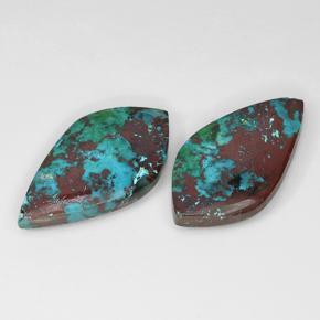 14.41캐럿 천연 멀티컬러 크리소콜라 보석, 멋진 모양, 23.8×12.9 mm, 불투명체