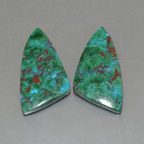 18.00캐럿 천연 다색 크리소콜라 보석, 멋진 모양, 불투명체