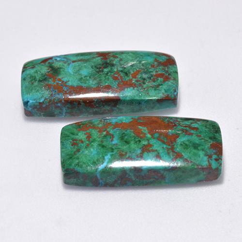 14.61캐럿 천연 멀티컬러 크리소콜라 보석, 쿠션 컷, 18.6×9.4 mm, 불투명체