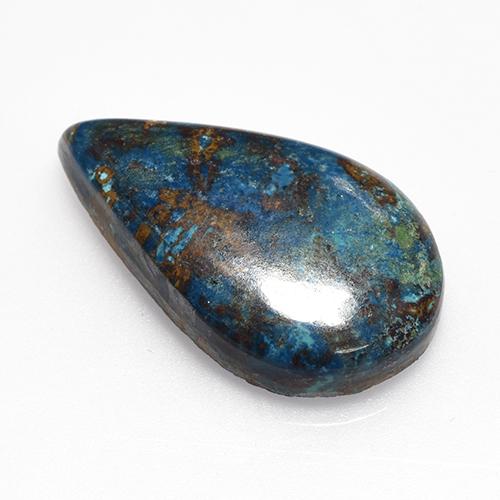 16.67캐럿 천연 멀티컬러 크리소콜라, 배 모양, 25.2×14.6 mm, 불투명체