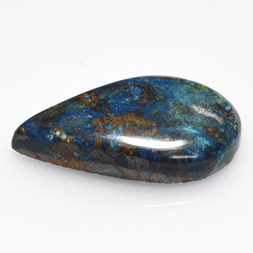 16.67캐럿 천연 멀티컬러 크리소콜라, 배 모양, 25.2×14.6 mm, 불투명체