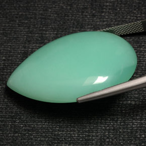 50.12캐럿 천연 녹색 크리소프레이즈, 배 모양, 불투명체