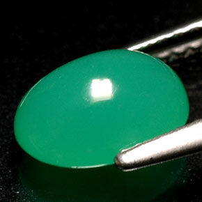 1.69캐럿 천연 그린 크리소프레이즈, 투명한, 8.6×6.5 mm, 투명/반투명