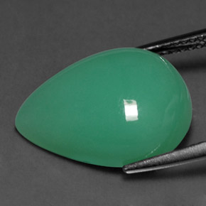 9.70캐럿 천연 녹색 크리소프레이즈, 배 모양, 투명한