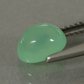 1.75캐럿 천연 그린 크리소프레이즈, 투명한, 8.1×6.1 mm, 투명/반투명