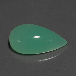 9.38캐럿 천연 그린 크리소프레이즈, 배 모양, 19.4×10.5 mm, 불투명체
