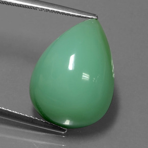 14.06캐럿 천연 그린 크리소프레이즈, 배 모양, 18.1×13.3 mm, 불투명체