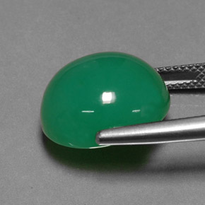 12.49캐럿 천연 녹색 크리소프레이즈, 타원형 컷, 투명한