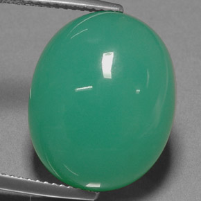 22.23캐럿 천연 그린 크리소프레이즈, 타원형 컷, 18.2×14.8 mm, 투명한