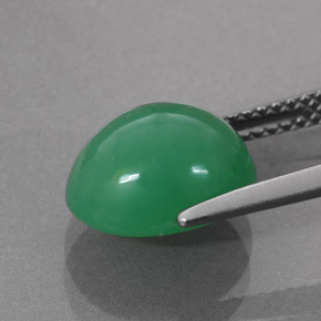 4.20캐럿 천연 녹색 크리소프레이즈, 타원형 컷, 불투명체