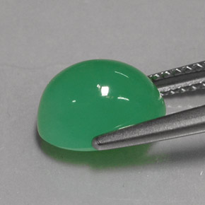 3.24캐럿 천연 그린 크리소프레이즈, 타원형 컷, 9.9×7.6 mm, 투명한