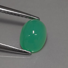 1.48캐럿 천연 그린 크리소프레이즈, 타원형 컷, 7.9×6 mm, 투명한