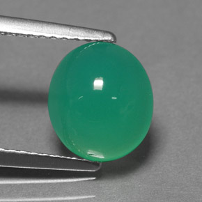 2.52캐럿 천연 그린 크리소프레이즈, 타원형 컷, 9.1×8 mm, 투명한