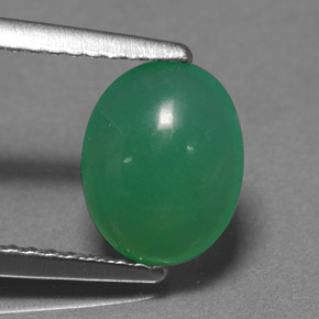 1.55캐럿 천연 그린 크리소프레이즈, 타원형 컷, 9×7.1 mm, 투명한