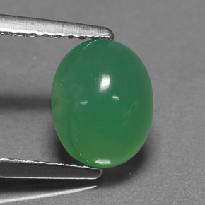 1.99캐럿 천연 그린 크리소프레이즈, 타원형 컷, 8.8×7 mm, 투명한