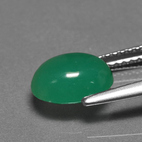 1.96캐럿 천연 그린 크리소프레이즈, 타원형 컷, 9×7 mm, 투명한