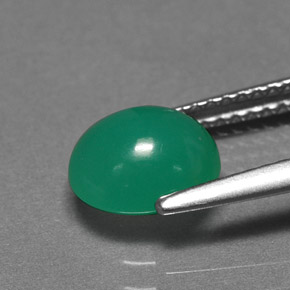 1.76캐럿 천연 그린 크리소프레이즈, 타원형 컷, 8×7.1 mm, 투명한