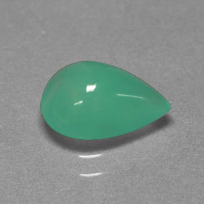 1.62캐럿 천연 그린 크리소프레이즈, 배 모양, 9.6×7.4 mm, 투명한
