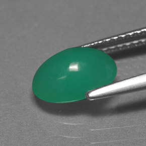 1.72캐럿 천연 그린 크리소프레이즈, 타원형 컷, 9.1×7.1 mm, 투명한