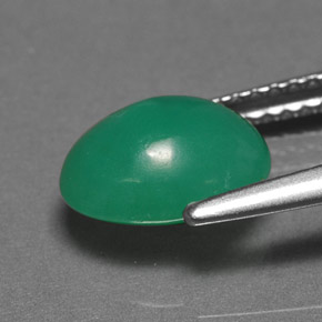 1.98캐럿 천연 그린 크리소프레이즈, 타원형 컷, 9.1×7.2 mm, 투명한