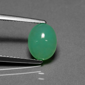 1.90캐럿 천연 그린 크리소프레이즈, 타원형 컷, 9×7.1 mm, 투명한