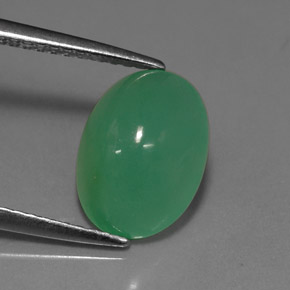 3.18캐럿 천연 그린 크리소프레이즈, 타원형 컷, 11×8.1 mm, 투명한