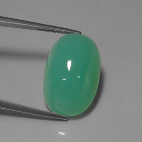 16.67캐럿 천연 그린 크리소프레이즈, 투명한, 19.1×12.4 mm, 투명/반투명
