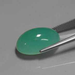 16.67캐럿 천연 그린 크리소프레이즈, 투명한, 19.1×12.4 mm, 투명/반투명