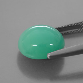 7.55캐럿 천연 녹색 크리소프레이즈, 타원형 컷, 투명한