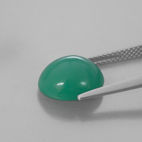 4.38캐럿 천연 그린 크리소프레이즈, 타원형 컷, 11.4×9.8 mm, 투명한