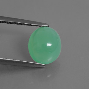 2.64캐럿 천연 그린 크리소프레이즈, 투명한, 9.5×8.3 mm, 투명/반투명