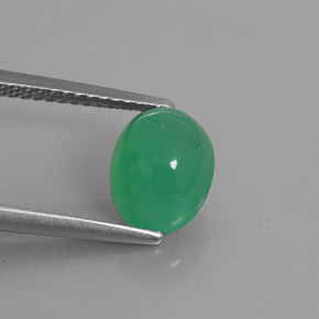 2.44캐럿 천연 그린 크리소프레이즈, 투명한, 9×7.1 mm, 투명/반투명