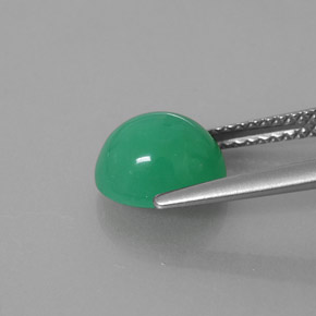 2.43캐럿 천연 그린 크리소프레이즈, 투명한, 8.7×7.6 mm, 투명/반투명