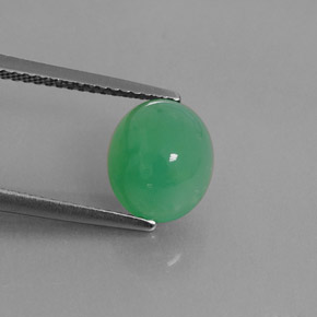 2.92캐럿 천연 그린 크리소프레이즈, 투명한, 9.6×8 mm, 투명/반투명