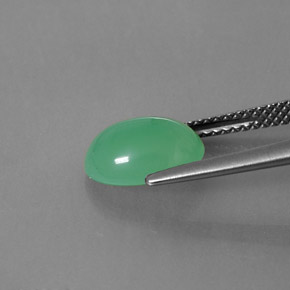 2.49캐럿 천연 그린 크리소프레이즈, 투명한, 10.3×8 mm, 투명/반투명