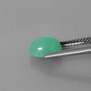 2.34캐럿 천연 그린 크리소프레이즈, 투명한, 8.8×7.3 mm, 투명/반투명