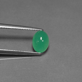 1.51캐럿 천연 그린 크리소프레이즈, 투명한, 7.9×5.9 mm, 투명/반투명