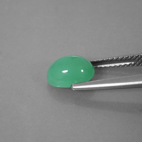 1.66캐럿 천연 그린 크리소프레이즈, 투명한, 8.3×6.1 mm, 투명/반투명