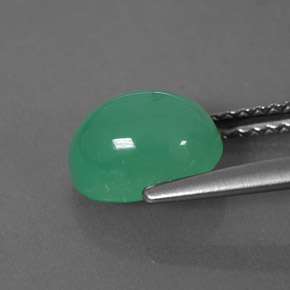 2.04캐럿 천연 그린 크리소프레이즈, 투명한, 8.6×6.2 mm, 투명/반투명