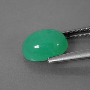 1.63캐럿 천연 녹색 크리소프레이즈, 투명한, 투명/반투명