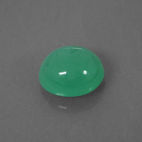 1.38캐럿 천연 그린 크리소프레이즈, 투명한, 7.4×6.7 mm, 투명/반투명