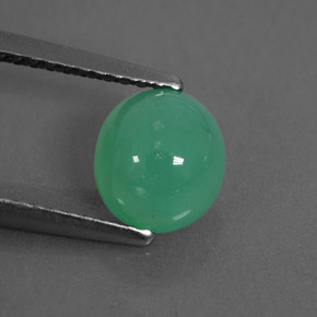 1.38캐럿 천연 그린 크리소프레이즈, 투명한, 7.4×6.7 mm, 투명/반투명