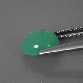 1.38캐럿 천연 그린 크리소프레이즈, 투명한, 7.4×6.7 mm, 투명/반투명