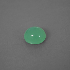 1.55캐럿 천연 그린 크리소프레이즈, 투명한, 7.4×6.8 mm, 투명/반투명