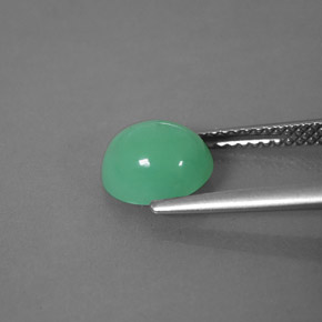 2.05캐럿 천연 그린 크리소프레이즈, 투명한, 8.5×7.2 mm, 투명/반투명