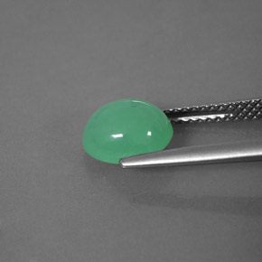 2.05캐럿 천연 그린 크리소프레이즈, 투명한, 8.5×7.1 mm, 투명/반투명