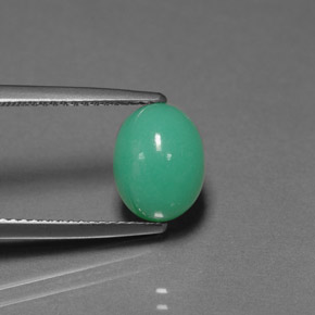 3.04캐럿 천연 그린 크리소프레이즈, 투명한, 9.9×7.7 mm, 투명/반투명