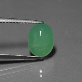 2.61캐럿 천연 그린 크리소프레이즈, 투명한, 10.2×7.9 mm, 투명/반투명